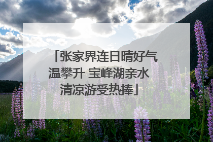 张家界连日晴好气温攀升 宝峰湖亲水清凉游受热捧